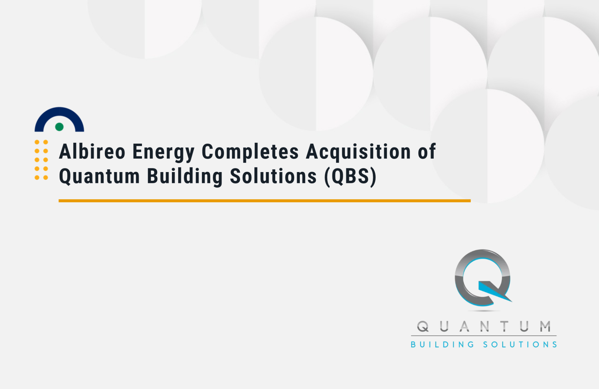 Albireo Energy Acquires Quantum Building Solutions, Establishing Presence in Dallas-Fort Worth Market